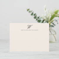 Classic Family Monogram Minimalist Wedding Ivory