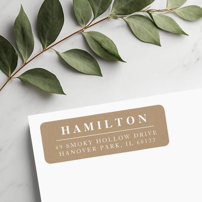 Classic Family Monogram Return Address Label (Creator Uploaded)