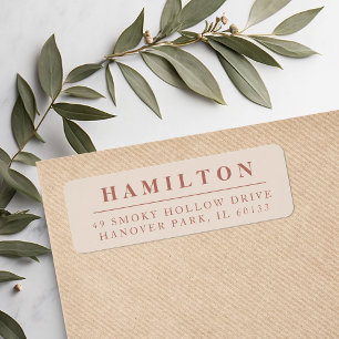 Classic Family Monogram Return Address Label