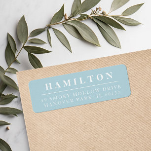 Classic Family Monogram Return Address Label