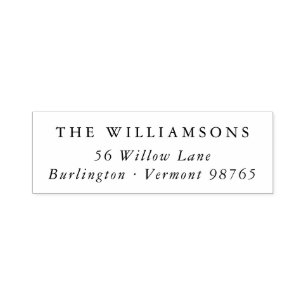Classic Family Name Simple Return Address Self-inking Stamp