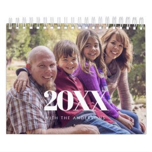 Classic family photo calendar 2024