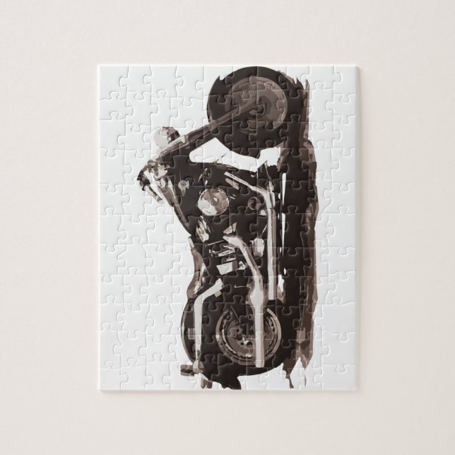 Classic Fat Boy Motorcycle Jigsaw Puzzle (Vertical)