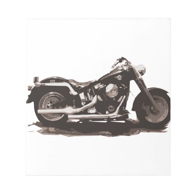 Classic Fat Boy Motorcycle Notepad (Front)