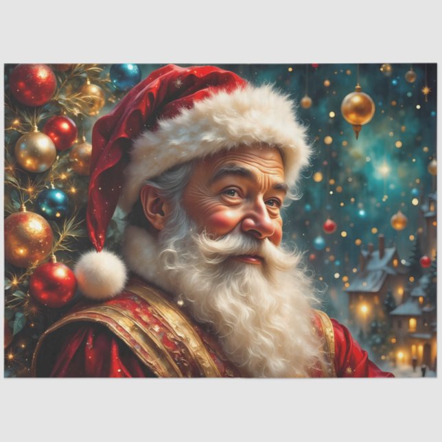Classic Father Christmas | Traditional Santa  Tissue Paper (Front)