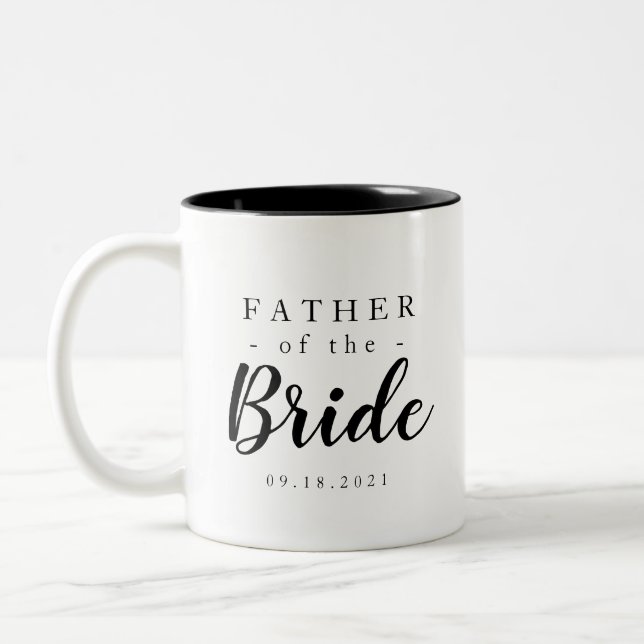 Classic Father of the Bride Two-Tone Coffee Mug (Left)