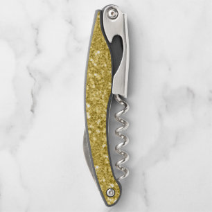 Classic faux gold glitter corkscrew