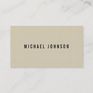 Classic Faux Linen Antique White Business Card