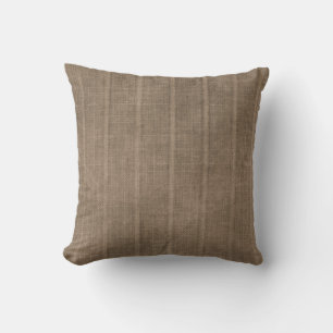 Classic Faux Linen Brown Cushion