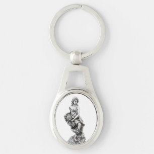 Classic female statue key ring