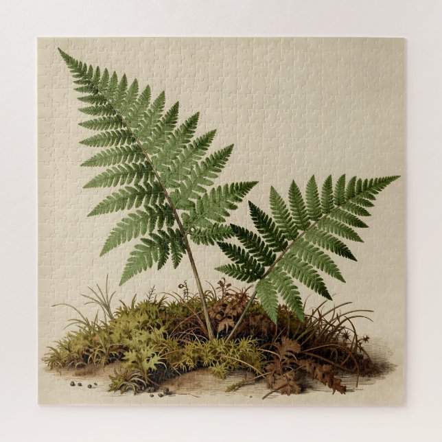Classic Fern Botanical Jigsaw Puzzle (Vertical)