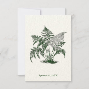Classic Ferns RSVP Reply Card