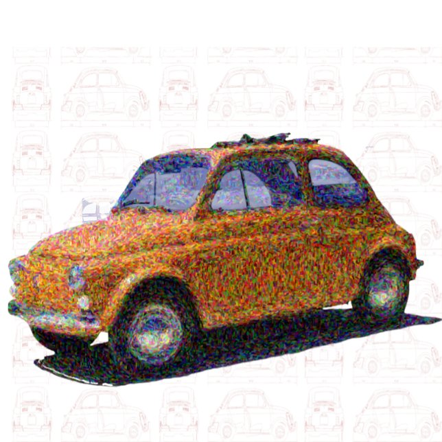 Classic Fiat 500  in blue T-Shirt (Creator Uploaded)