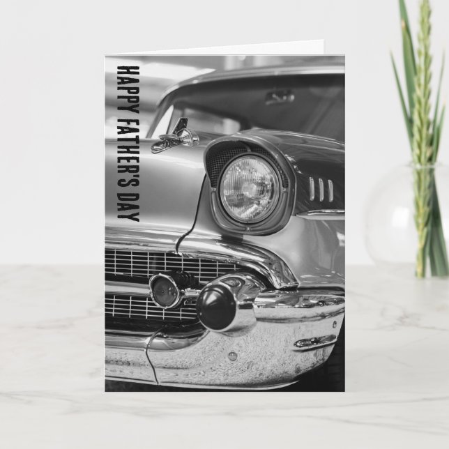CLASSIC FIFTIES CAR FATHER'S DAY CARD (Front)