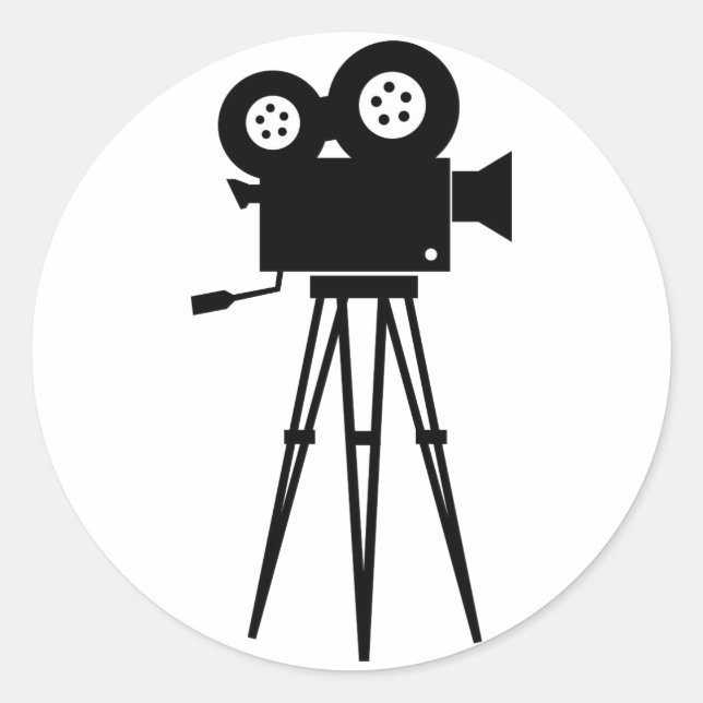 Classic Film Camera Round Sticker (Front)