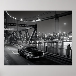 Classic Film Noir Bridge Poster