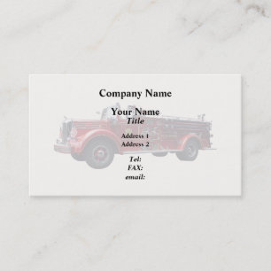 Classic Fire Engine Business Card