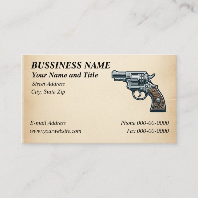 Classic firearms business card (Front)