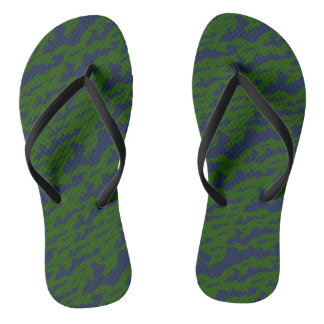 Classic Fishers Island Logo Flip Flops Green/Navy