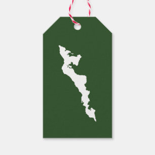 Classic Fishers Island Logo Gift Tag - White/Green