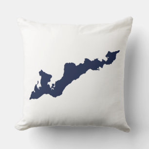Classic Fishers Island Logo Pillow - Navy