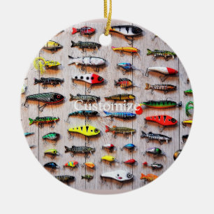 Classic Fishing Lures  Thunder_Cove Ceramic Ornament