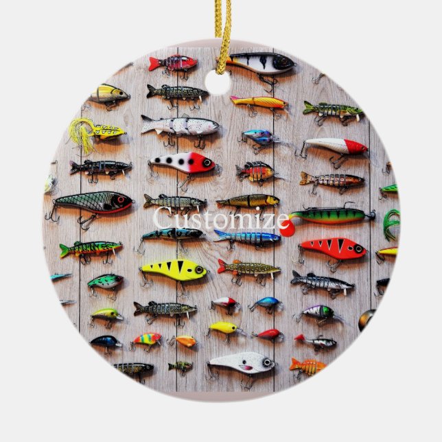 Classic Fishing Lures  Thunder_Cove Ceramic Ornament (Front)