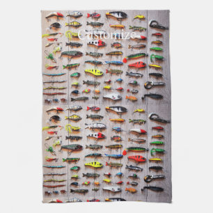 Classic Fishing Lures Thunder_Cove   Tea Towel