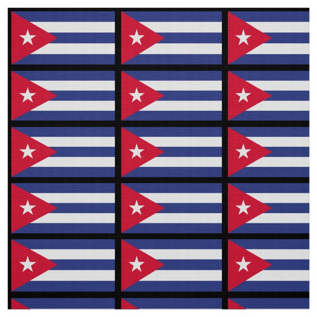 Classic Flag of Cuba Fabric (Swatch)