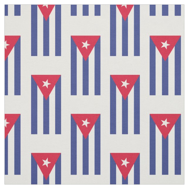 Classic Flag of Cuba Fabric (Swatch)