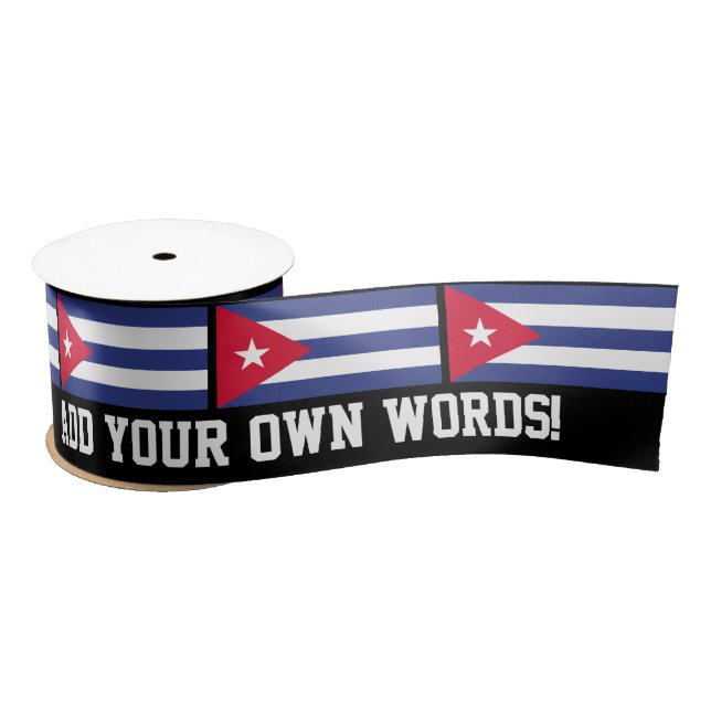 Classic Flag of Cuba Satin Ribbon (Spool)