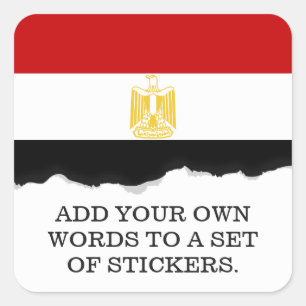 Classic Flag of Egypt Square Sticker