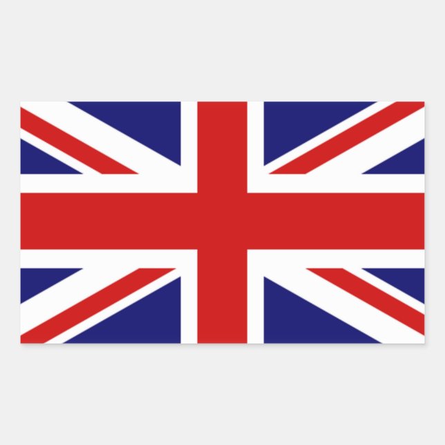 Classic Flag of the United Kingdom Rectangular Sticker (Front)