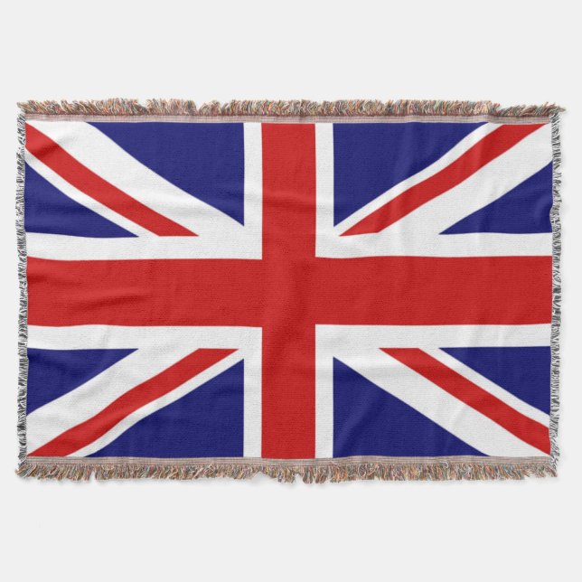 Classic Flag of the United Kingdom Throw Blanket (Front)