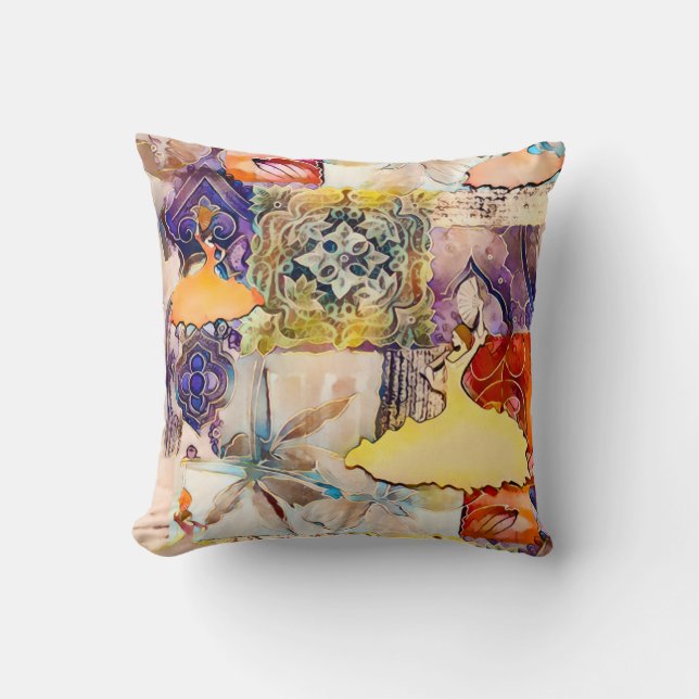 Classic Flamenco Dance Throw Pillow (Front)
