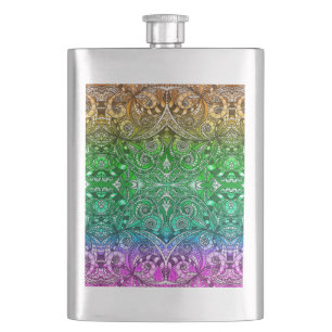 Classic Flask Drawing Floral