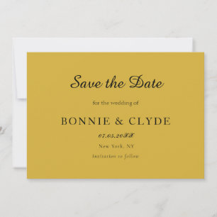 Classic Flat Wedding Save the Date with Modern Sty