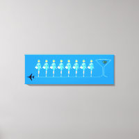 Classic Flight Attendant Stretched Canvas Print