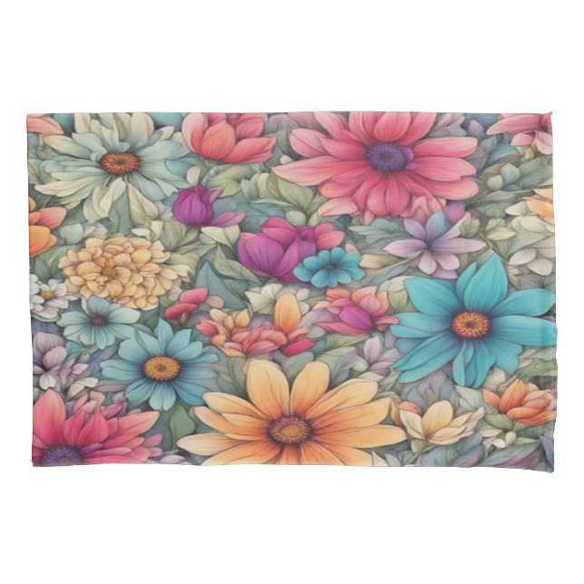 Classic Floral #44 - Pillowcase (Front-Left)