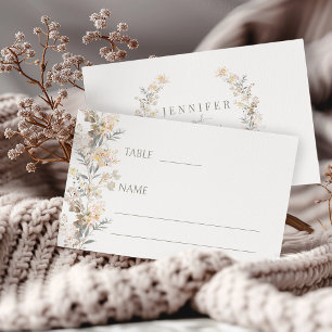 Classic Floral Botanical Fall Wedding Place Cards