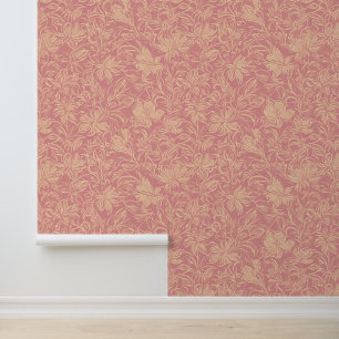 Classic Floral Elegant Flower Pretty Blush Pink Wallpaper