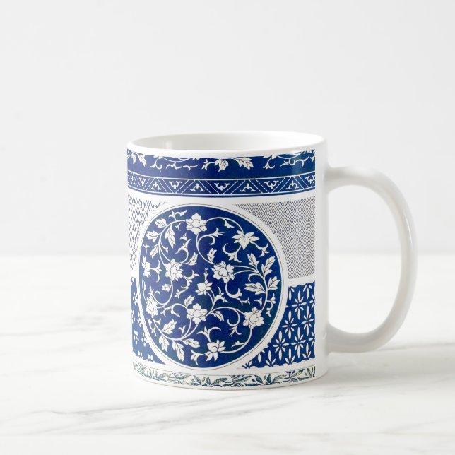 Classic Floral Ornament Print Coffee Mug (Right)