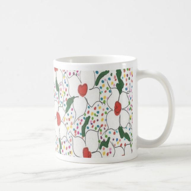 Classic Floral Pattern Coffee Mug (Right)