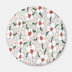 Classic Floral Pattern Magnet