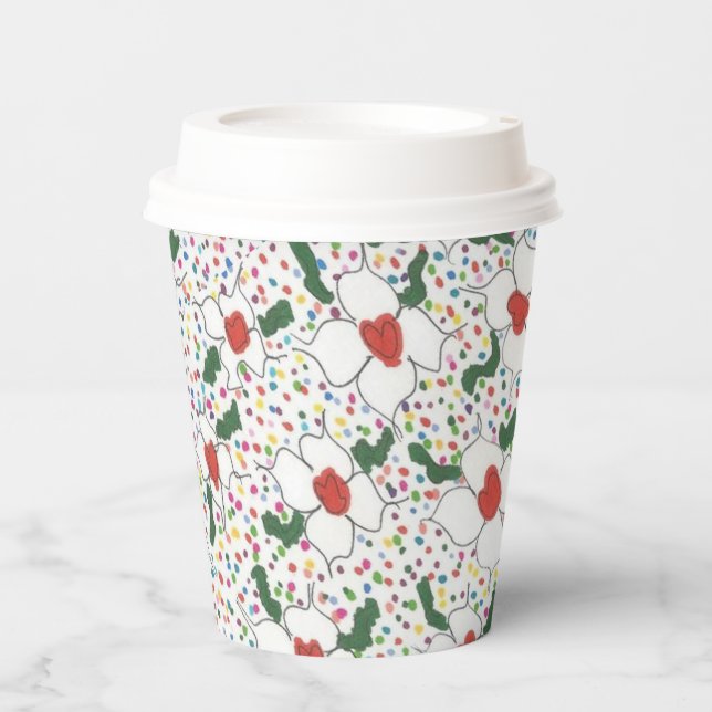 Classic Floral Pattern Paper Cup (Front)