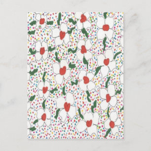 Classic Floral Pattern Postcard