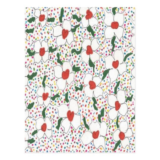 Classic Floral Pattern Postcard