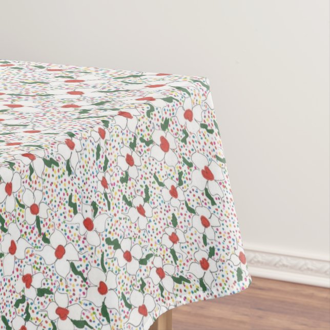 Classic Floral Pattern Tablecloth (In Situ)
