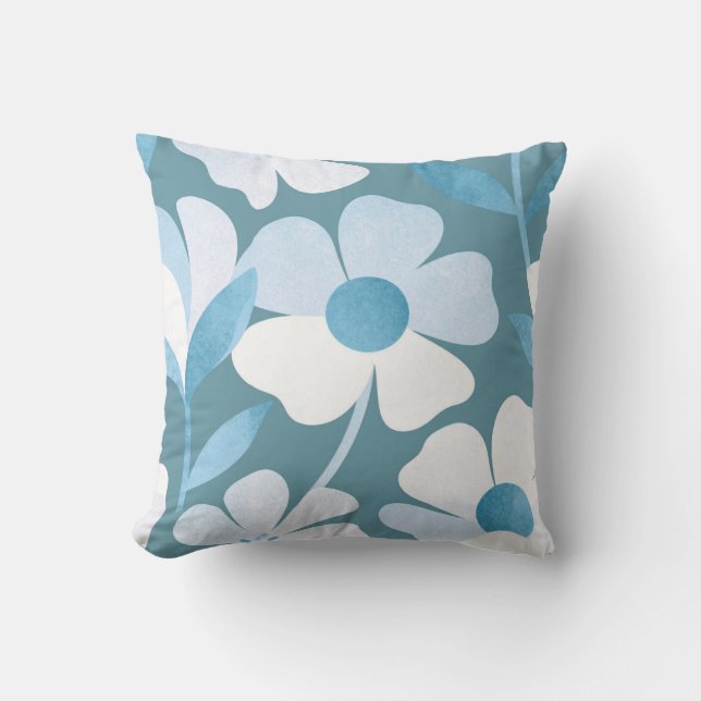 Classic Floral Pattern Throw Pillow – Elegant Home (Front)