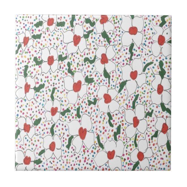Classic Floral Pattern Tile (Front)